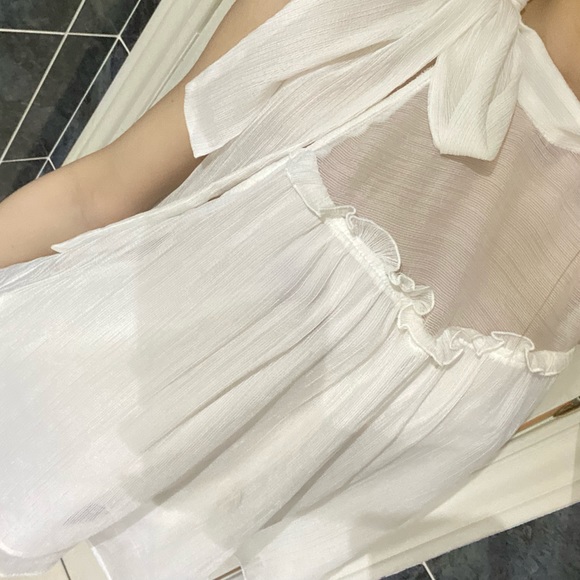 Zara sheer tied tank top - Picture 3 of 6